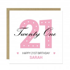 ERSONALISED 21st Birthday Card For Daughter Granddaughter Niece