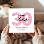 PERSONALISED 30th Birthday Card For Daughter Auntie Mum Friend