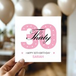 PERSONALISED 30th Birthday Card For Daughter Auntie Mum Friend