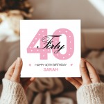 PERSONALISED 40th Birthday Card For Daughter Auntie Mum Friend