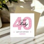 PERSONALISED 40th Birthday Card For Daughter Auntie Mum Friend