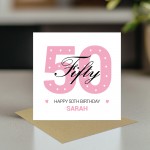 PERSONALISED 50th Birthday Card For Nan Auntie Mum Friend