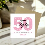 PERSONALISED 50th Birthday Card For Nan Auntie Mum Friend