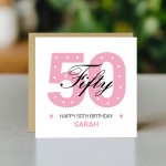 PERSONALISED 50th Birthday Card For Nan Auntie Mum Friend