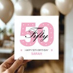 PERSONALISED 50th Birthday Card For Nan Auntie Mum Friend