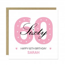 PERSONALISED 60th Birthday Card For Nan Auntie Mum Friend
