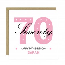 PERSONALISED 70th Birthday Card For Nan Auntie Mum Friend