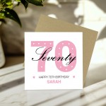PERSONALISED 70th Birthday Card For Nan Auntie Mum Friend