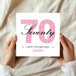 PERSONALISED 70th Birthday Card For Nan Auntie Mum Friend