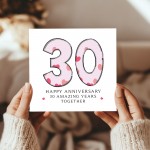 30th Wedding Anniversary Card With Envelope Anniversary Cards