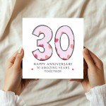 30th Wedding Anniversary Card With Envelope Anniversary Cards