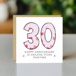 30th Wedding Anniversary Card With Envelope Anniversary Cards