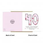 40th Wedding Anniversary Card With Envelope Card For Him Her