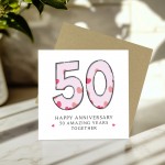 50th Wedding Anniversary Card With Envelope Card For Him Her