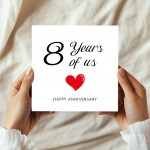 8th Anniversary Card For Husband Wife Boyfriend Girlfriend