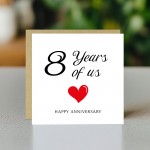 8th Anniversary Card For Husband Wife Boyfriend Girlfriend