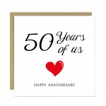50th Anniversary Card For Husband Wife Grandparents