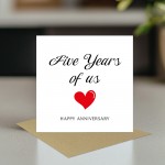 5th Anniversary Card For Husband Wife Boyfriend Girlfriend