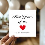 5th Anniversary Card For Husband Wife Boyfriend Girlfriend