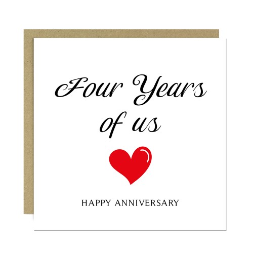 4th Anniversary Card For Husband Wife Boyfriend Girlfriend 4th Anniversary Card For Husband Wife Boyfriend Girlfriend