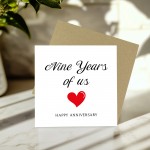 9th Anniversary Card For Husband Wife Boyfriend Girlfriend