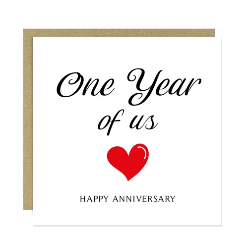 1st Anniversary Card For Husband Wife Boyfriend Girlfriend