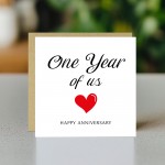1st Anniversary Card For Husband Wife Boyfriend Girlfriend