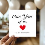 1st Anniversary Card For Husband Wife Boyfriend Girlfriend