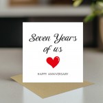 7th Anniversary Card For Husband Wife Boyfriend Girlfriend