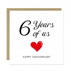 6th Anniversary Card For Husband Wife Boyfriend Girlfriend