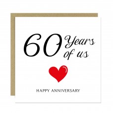 60th Anniversary Card For Husband Wife Grandparents