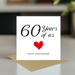60th Anniversary Card For Husband Wife Grandparents