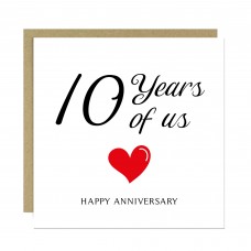 10th Anniversary Card For Husband Wife Boyfriend Girlfriend