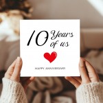 10th Anniversary Card For Husband Wife Boyfriend Girlfriend