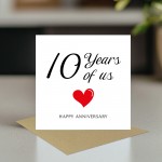 10th Anniversary Card For Husband Wife Boyfriend Girlfriend