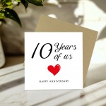 10th Anniversary Card For Husband Wife Boyfriend Girlfriend