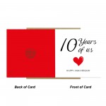 10th Anniversary Card For Husband Wife Boyfriend Girlfriend