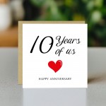 10th Anniversary Card For Husband Wife Boyfriend Girlfriend