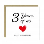 3rd Anniversary Card For Husband Wife Boyfriend Girlfriend