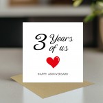3rd Anniversary Card For Husband Wife Boyfriend Girlfriend
