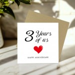 3rd Anniversary Card For Husband Wife Boyfriend Girlfriend