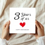 3rd Anniversary Card For Husband Wife Boyfriend Girlfriend