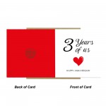 3rd Anniversary Card For Husband Wife Boyfriend Girlfriend