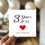 3rd Anniversary Card For Husband Wife Boyfriend Girlfriend