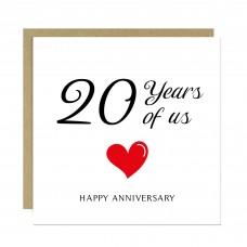 20th Anniversary Card For Husband Wife Grandparents Wedding