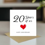 20th Anniversary Card For Husband Wife Grandparents Wedding
