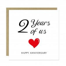 2nd Anniversary Card For Husband Wife Boyfriend Girlfriend