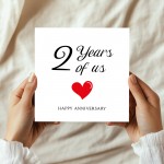 2nd Anniversary Card For Husband Wife Boyfriend Girlfriend