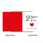 2nd Anniversary Card For Husband Wife Boyfriend Girlfriend