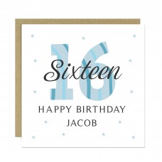 Personalised 16th Birthday Cards For Men Brother Son Grandson